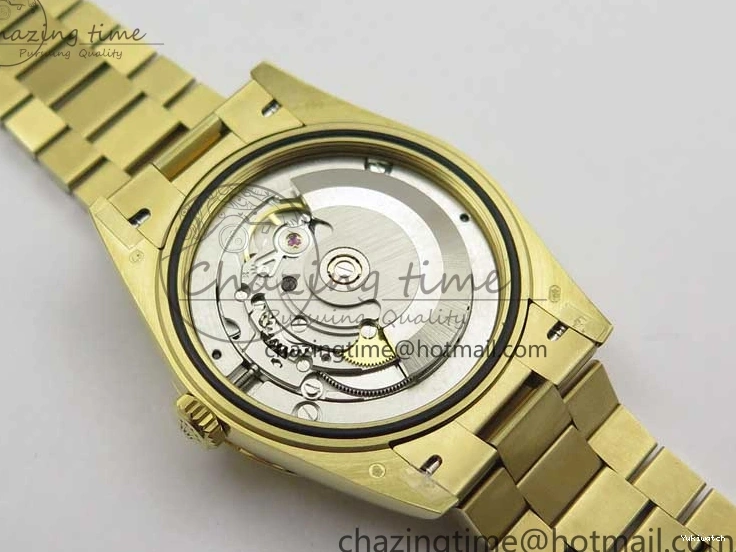 Black 40mm YG 228239 904 Version YG Bracelet Dial Markers BP A2836 Stick New Day-Date Dial on President 0420